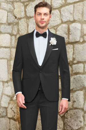 Manzetti extra slim fit fekete szmoking