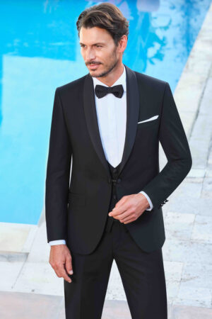 Manzetti extra slim fit fekete szmoking