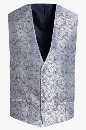 Set vestă de nuntă de argint Manzetti