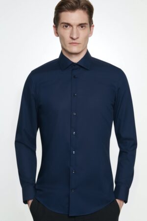 Seidensticker slim fit sötétkék ing