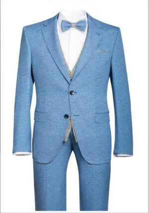 Manzetti slim fit világoskék esküvői öltöny