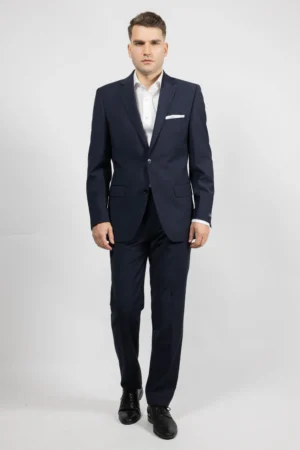 Paolo Rossi slim fit sötétkék öltöny